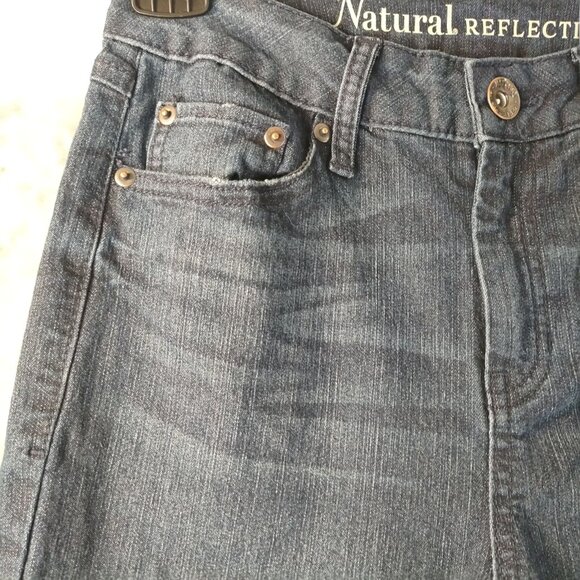 Natural Reflections Womens High Rise Slim Leg Jeans 4 Dark Wash‎ Stretch Repreve - Picture 5 of 12